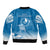 FSM Yap Constitution Day Sleeve Zip Bomber Jacket Polynesian Batoids LT05 - Polynesian Pride
