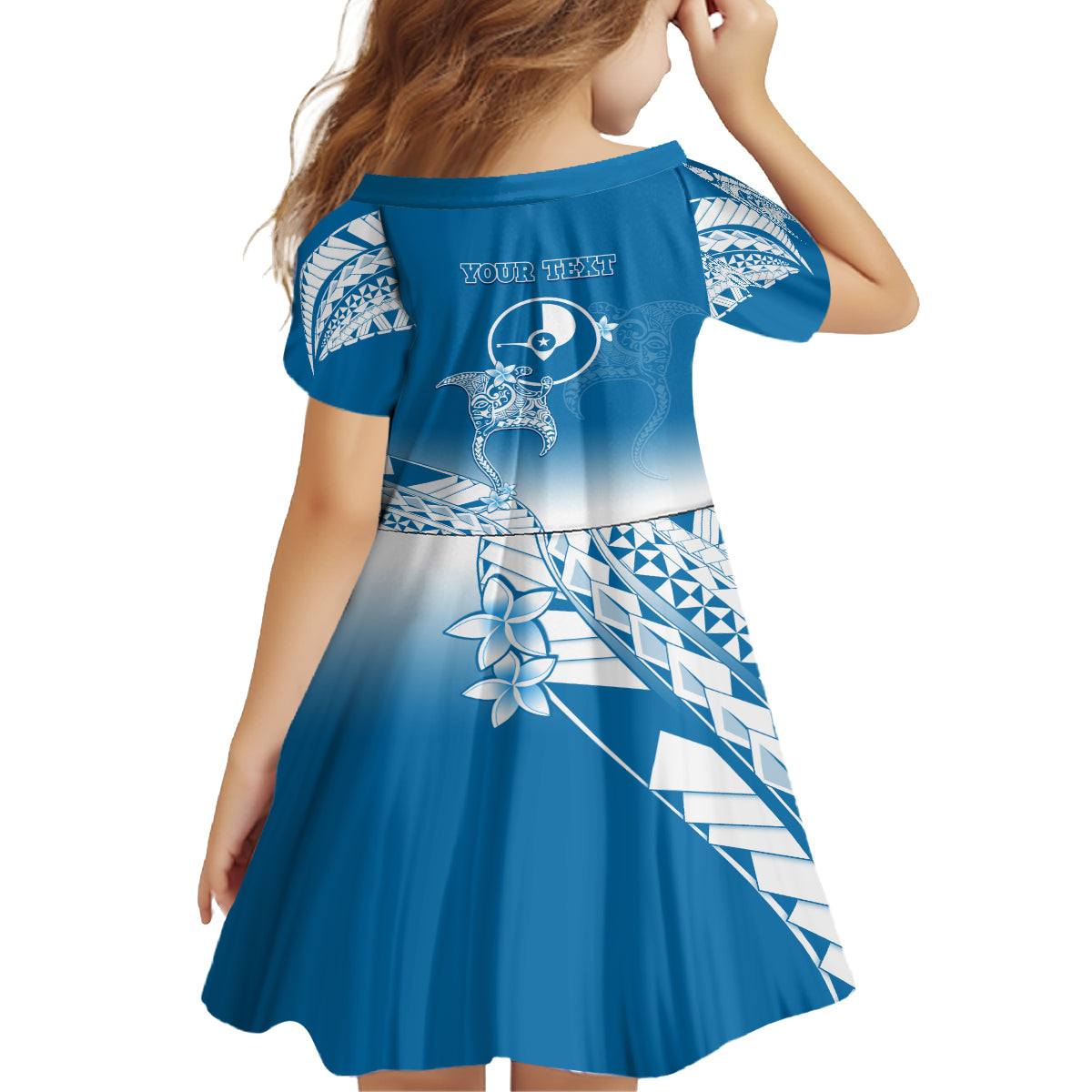 Personalised FSM Yap Constitution Day Family Matching Tank Maxi Dress and Hawaiian Shirt Polynesian Batoids LT05 - Polynesian Pride