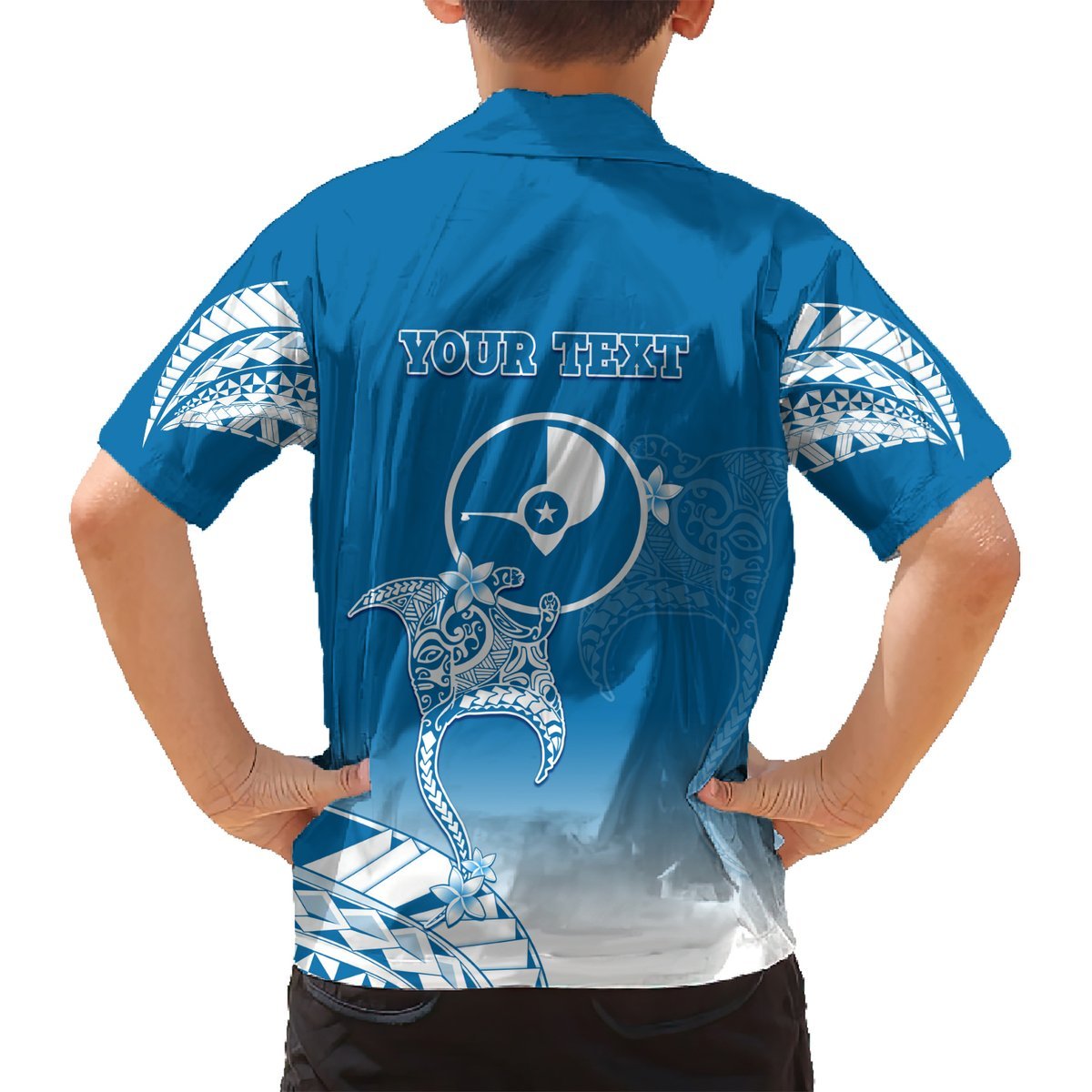 Personalised FSM Yap Constitution Day Hawaiian Shirt Polynesian Batoids LT05 - Polynesian Pride