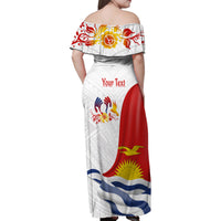 Personalised Kiribati Human Rights Day Family Matching Off Shoulder Maxi Dress and Hawaiian Shirt Polynesian Style LT05 - Polynesian Pride