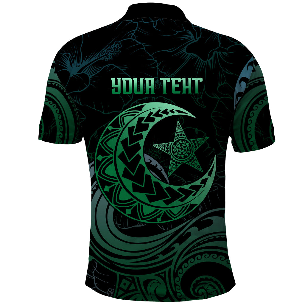 Personalised Polynesia Polo Shirt With Islam Crescent And Star LT05 - Polynesian Pride