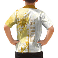 Personalised Polynesia Family Matching Short Sleeve Bodycon Dress and Hawaiian Shirt Bahai Faith Symbol LT05 - Polynesian Pride