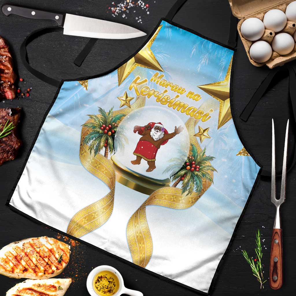 Fiji Christmas Apron Snow Globe With Fijian Santa LT05 - Polynesian Pride