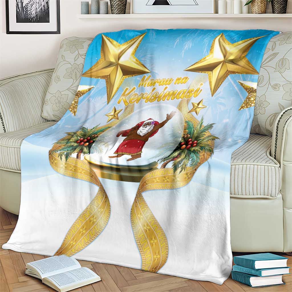 Fiji Christmas Blanket Snow Globe With Fijian Santa LT05 - Polynesian Pride