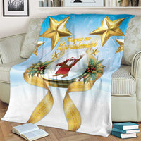 Fiji Christmas Blanket Snow Globe With Fijian Santa LT05 - Polynesian Pride