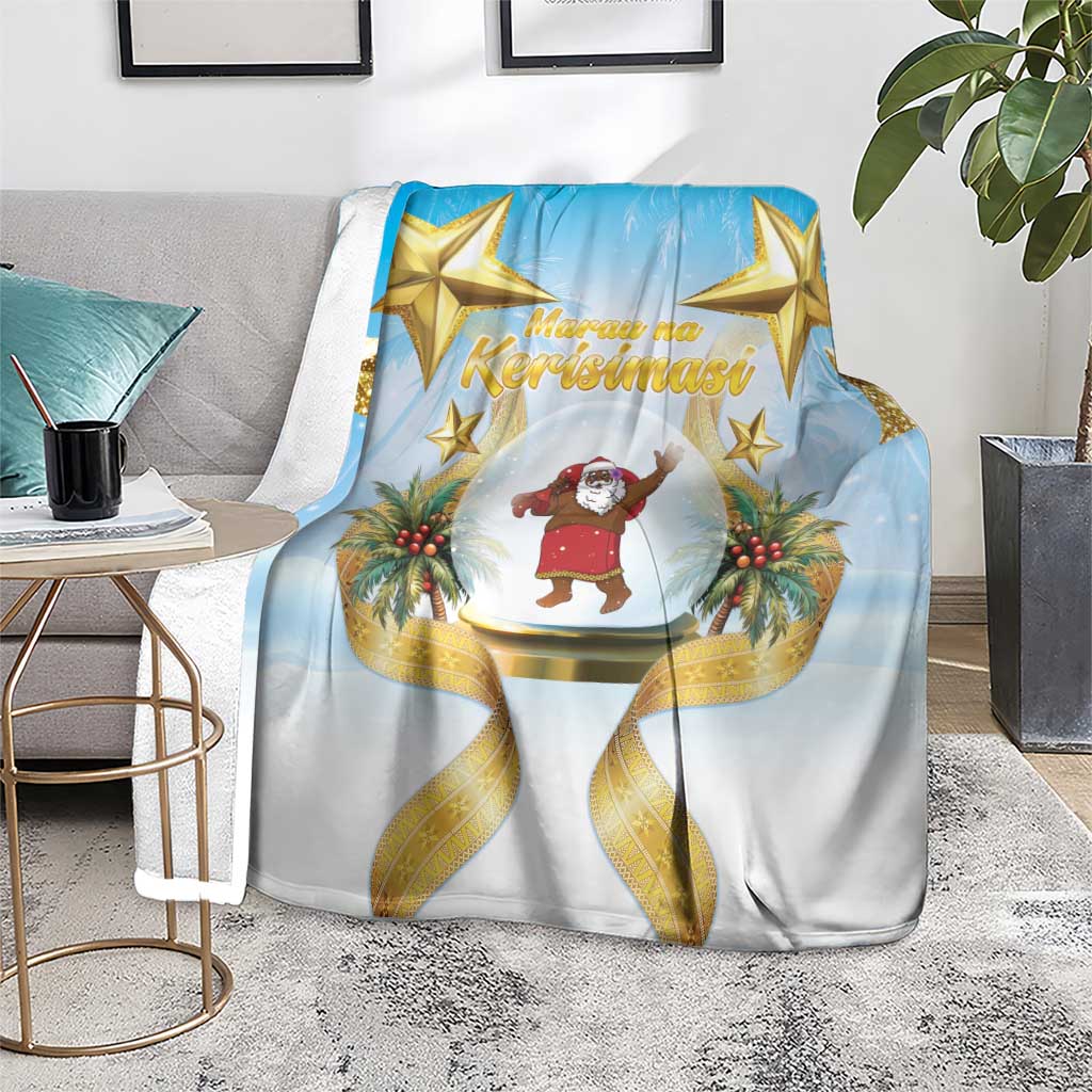 Fiji Christmas Blanket Snow Globe With Fijian Santa LT05 - Polynesian Pride