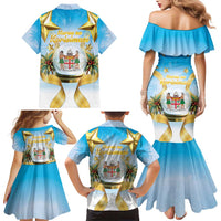 Fiji Christmas Family Matching Mermaid Dress and Hawaiian Shirt Snow Globe With Fijian Santa LT05 - Polynesian Pride