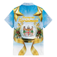 Fiji Christmas Family Matching Mermaid Dress and Hawaiian Shirt Snow Globe With Fijian Santa LT05 - Polynesian Pride