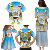 Fiji Christmas Family Matching Puletasi and Hawaiian Shirt Snow Globe With Fijian Santa LT05 - Polynesian Pride
