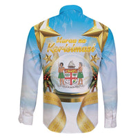 Fiji Christmas Family Matching Summer Maxi Dress and Hawaiian Shirt Snow Globe With Fijian Santa LT05 - Polynesian Pride