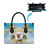 Fiji Christmas Leather Bag Snow Globe With Fijian Santa LT05 - Polynesian Pride