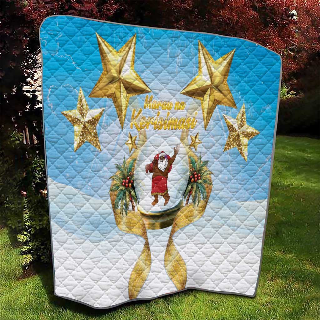 Fiji Christmas Quilt Snow Globe With Fijian Santa LT05 - Polynesian Pride