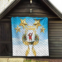 Fiji Christmas Quilt Snow Globe With Fijian Santa LT05 - Polynesian Pride