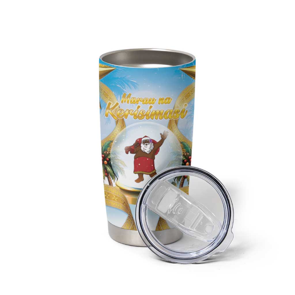 Fiji Christmas Tumbler Cup Snow Globe With Fijian Santa LT05
