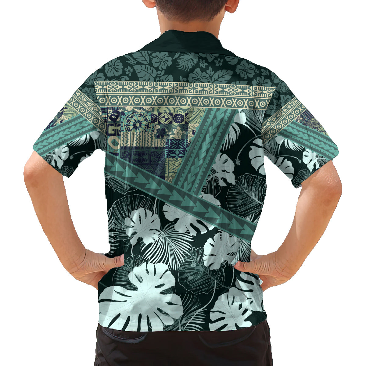 Hawaii Plant Kalo Family Matching Tank Maxi Dress and Hawaiian Shirt Hawaiian Tapa Pattern LT05 - Polynesian Pride