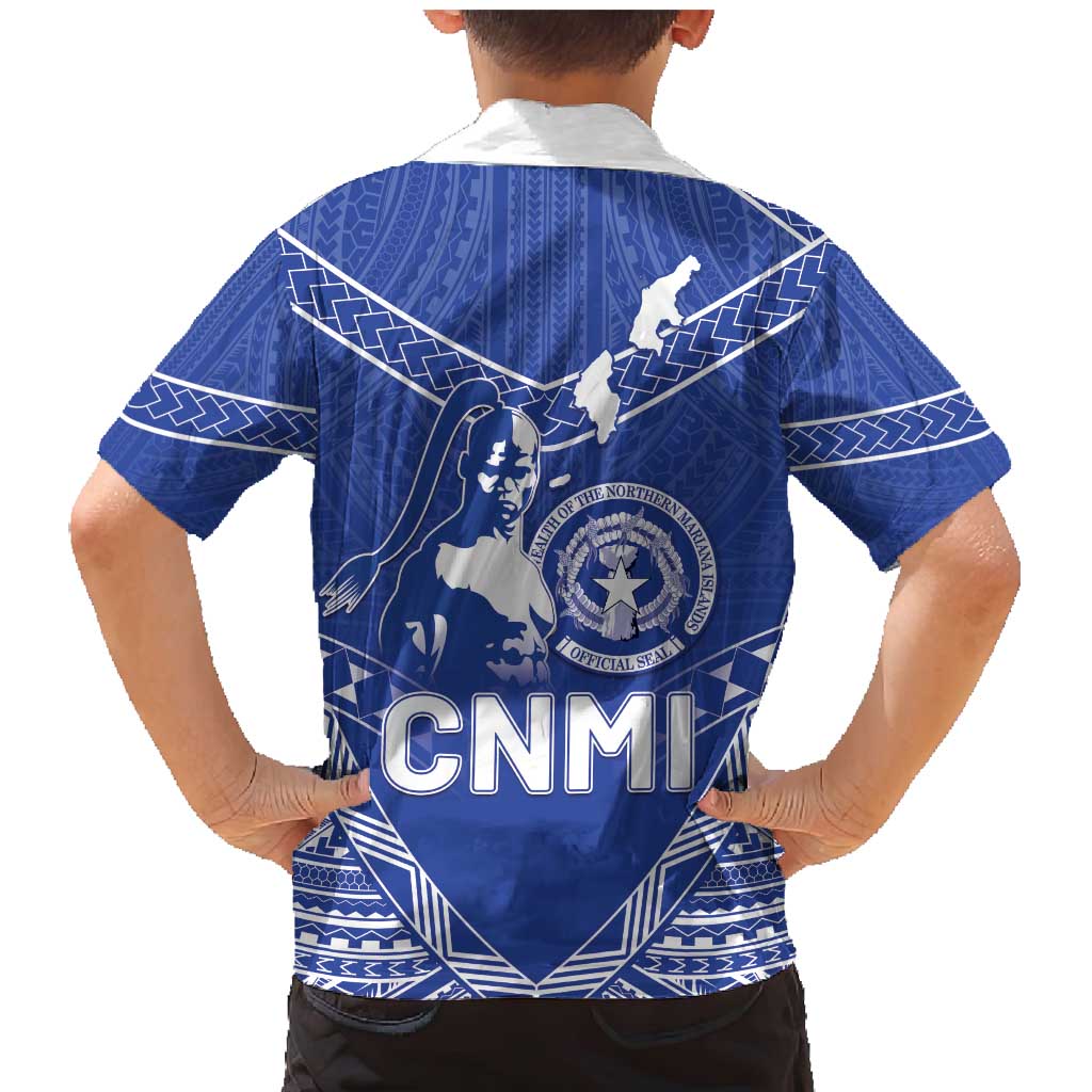 Northern Mariana Islands Family Matching Mermaid Dress and Hawaiian Shirt Chamorro Warrior Tribal Pattern LT05 - Polynesian Pride