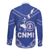Northern Mariana Islands Family Matching Off The Shoulder Long Sleeve Dress and Hawaiian Shirt Chamorro Warrior Tribal Pattern LT05 - Polynesian Pride
