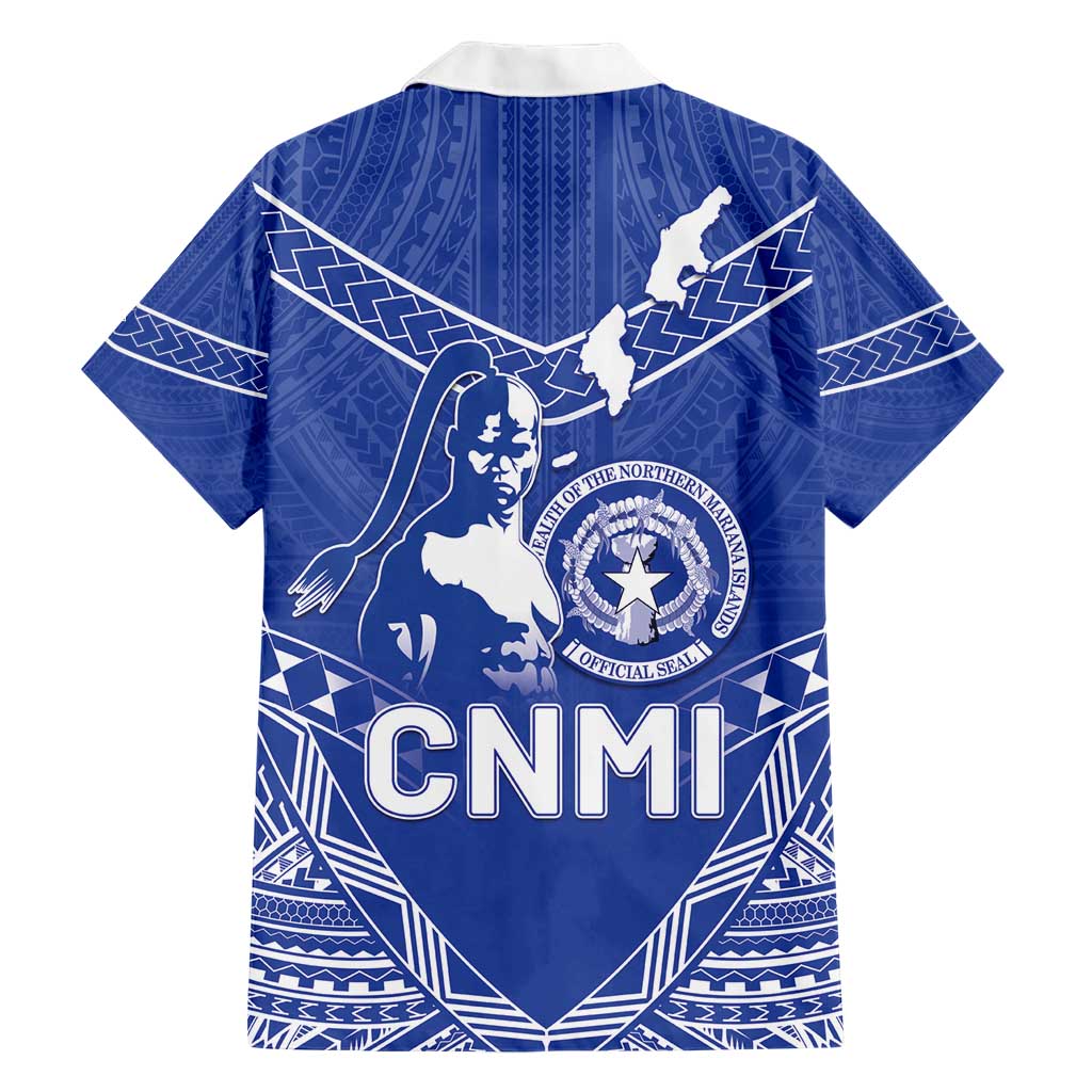 Northern Mariana Islands Family Matching Short Sleeve Bodycon Dress and Hawaiian Shirt Chamorro Warrior Tribal Pattern LT05 - Polynesian Pride