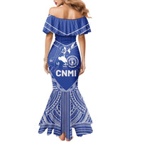 Northern Mariana Islands Mermaid Dress Chamorro Warrior Tribal Pattern LT05 - Polynesian Pride