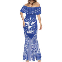 Northern Mariana Islands Mermaid Dress Chamorro Warrior Tribal Pattern LT05 - Polynesian Pride