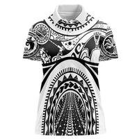 Polynesia Maui Tattoo Inspired Women Polo Shirt White Version
