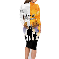 Australia And New Zealand ANZAC Day Family Matching Long Sleeve Bodycon Dress and Hawaiian Shirt Lest We Forget LT05 - Polynesian Pride