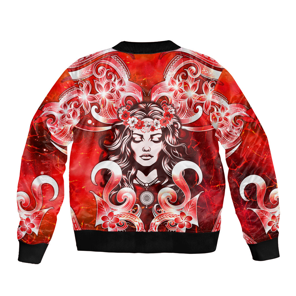 Hawaii Goddess Of Fire Madame Pele Bomber Jacket Polynesian Style LT05 - Polynesian Pride