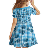 Blue Palaka Hawaii Family Matching Summer Maxi Dress and Hawaiian Shirt Hawaiian Lehua Blossoms LT05 - Polynesian Pride