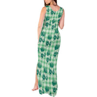 Green Palaka Hawaii Tank Maxi Dress Hawaiian Lehua Blossoms LT05 - Polynesian Pride