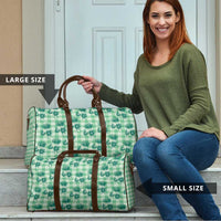 Green Palaka Hawaii Travel Bag Hawaiian Lehua Blossoms LT05 - Polynesian Pride