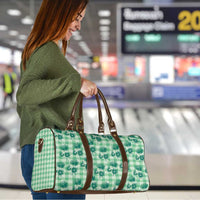 Green Palaka Hawaii Travel Bag Hawaiian Lehua Blossoms LT05 - Polynesian Pride