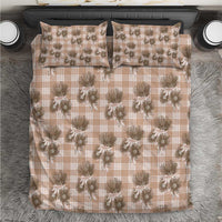 Brown Palaka Hawaii Bedding Set Hawaiian Lehua Blossoms