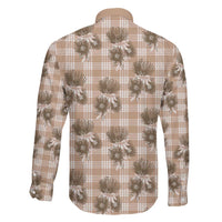 Brown Palaka Hawaii Family Matching Off Shoulder Short Dress and Hawaiian Shirt Hawaiian Lehua Blossoms LT05 - Polynesian Pride