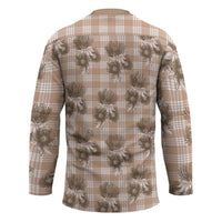 Brown Palaka Hawaii Hockey Jersey Hawaiian Lehua Blossoms LT05 - Polynesian Pride