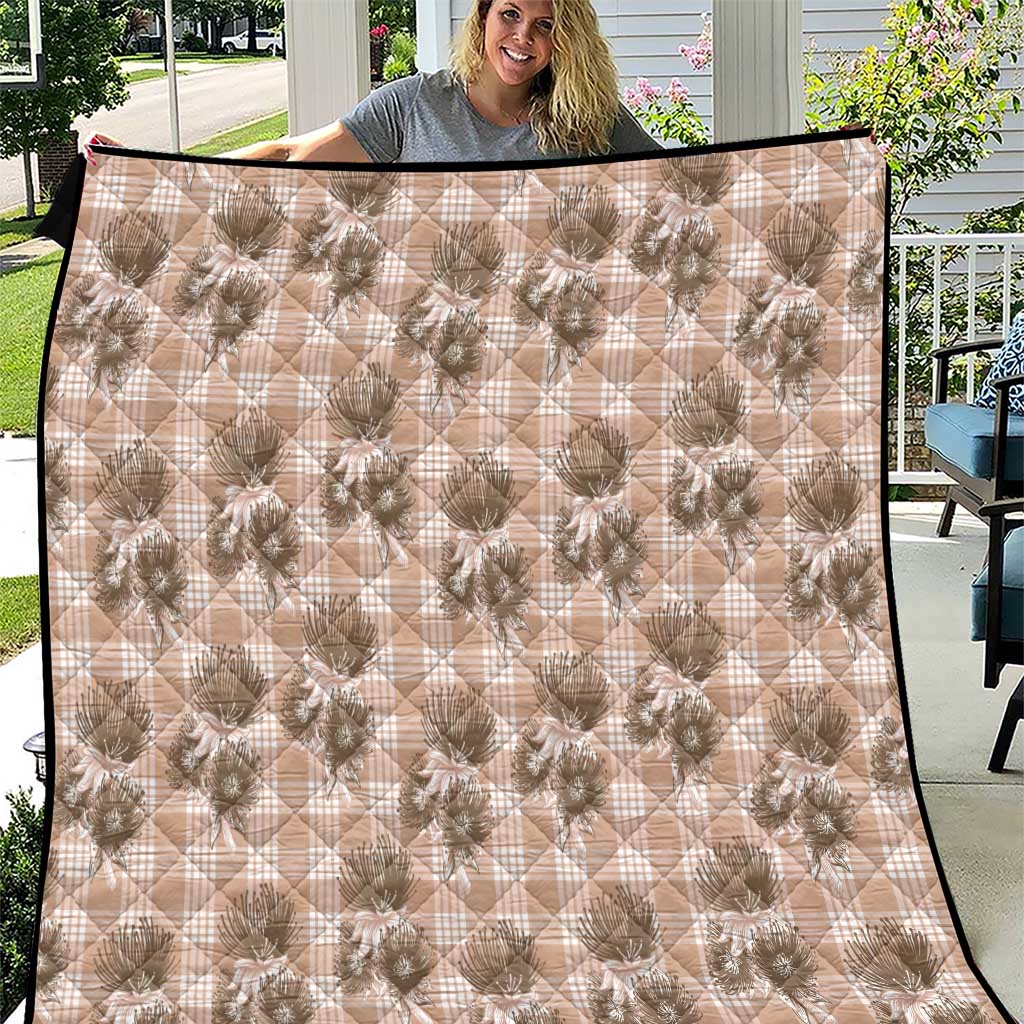 Brown Palaka Hawaii Quilt Hawaiian Lehua Blossoms