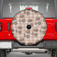 Brown Palaka Hawaii Spare Tire Cover Hawaiian Lehua Blossoms