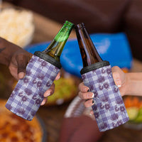Purple Palaka Hawaii 4 in 1 Can Cooler Tumbler Hawaiian Lehua Blossoms LT05 - Polynesian Pride