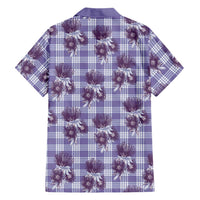 Purple Palaka Hawaii Family Matching Tank Maxi Dress and Hawaiian Shirt Hawaiian Lehua Blossoms LT05 - Polynesian Pride