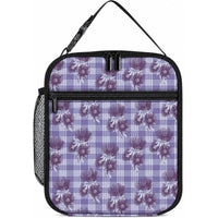 Purple Palaka Hawaii Lunch Bag Hawaiian Lehua Blossoms LT05 10.2 × 8.3 × 4.3 inch Purple - Polynesian Pride