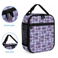 Purple Palaka Hawaii Lunch Bag Hawaiian Lehua Blossoms LT05 - Polynesian Pride
