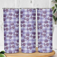 Purple Palaka Hawaii Skinny Tumbler Hawaiian Lehua Blossoms LT05 - Polynesian Pride