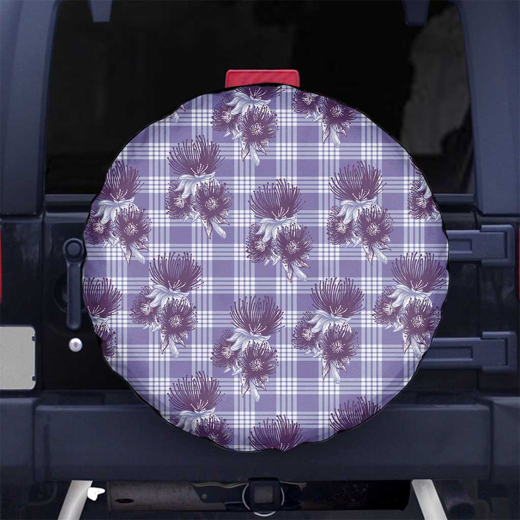 Purple Palaka Hawaii Spare Tire Cover Hawaiian Lehua Blossoms LT05 No hole Purple - Polynesian Pride