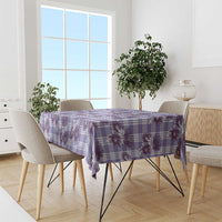 Purple Palaka Hawaii Tablecloth Hawaiian Lehua Blossoms