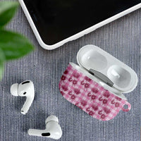 Pink Palaka Hawaii AirPods Case Hawaiian Lehua Blossoms
