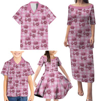 Pink Palaka Hawaii Family Matching Puletasi and Hawaiian Shirt Hawaiian Lehua Blossoms LT05 - Polynesian Pride
