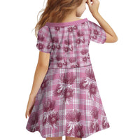 Pink Palaka Hawaii Family Matching Summer Maxi Dress and Hawaiian Shirt Hawaiian Lehua Blossoms LT05 - Polynesian Pride