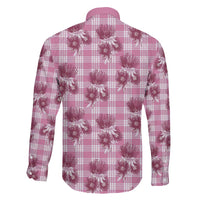 Pink Palaka Hawaii Family Matching Tank Maxi Dress and Hawaiian Shirt Hawaiian Lehua Blossoms LT05 - Polynesian Pride
