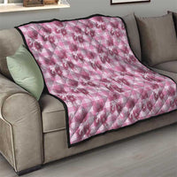 Pink Palaka Hawaii Quilt Hawaiian Lehua Blossoms