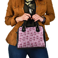 Pink Palaka Hawaii Shoulder Handbag Hawaiian Lehua Blossoms LT05 - Polynesian Pride