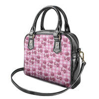 Pink Palaka Hawaii Shoulder Handbag Hawaiian Lehua Blossoms LT05 - Polynesian Pride